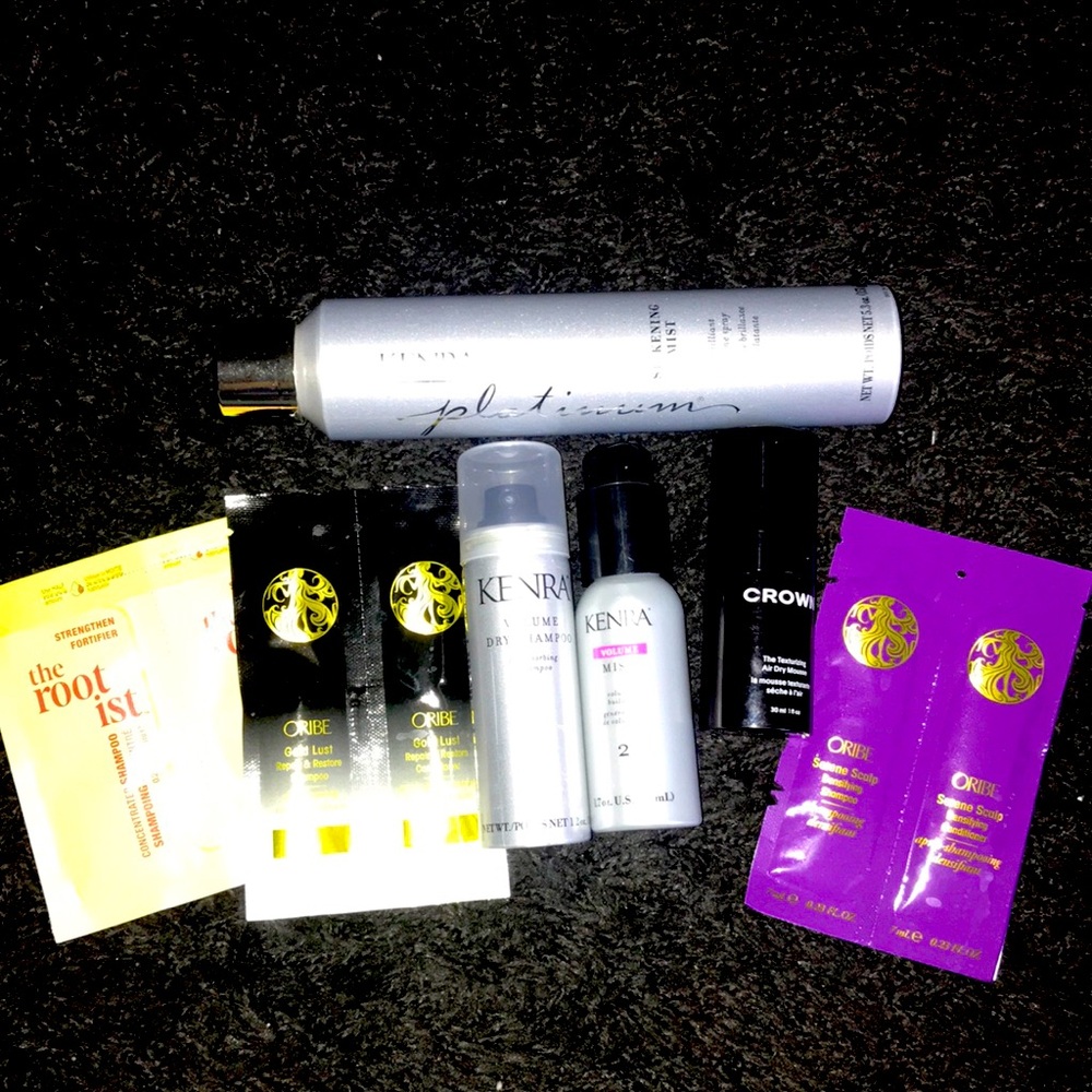 Oribe /Kendra platinum silkening mist + 6 samples see pics bnib